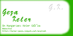 geza keler business card